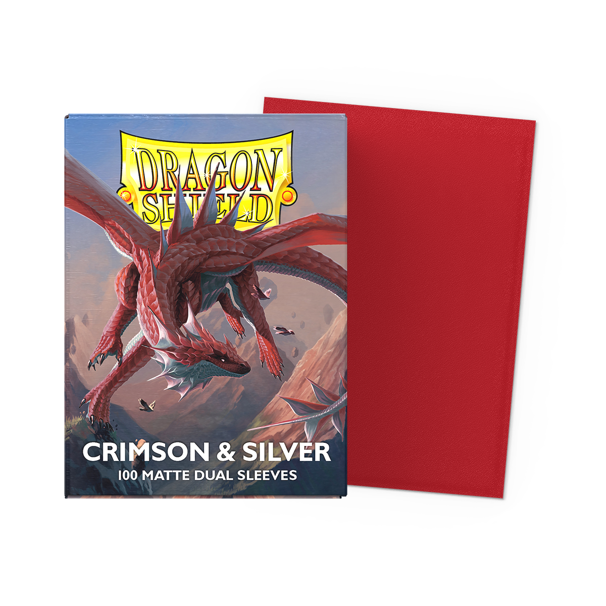 Dragon Shield Standard Matte Dual - Crimson & Silver