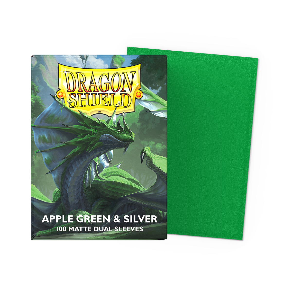 Dragon Shield Standard Matte Dual - Apple Green & Silver