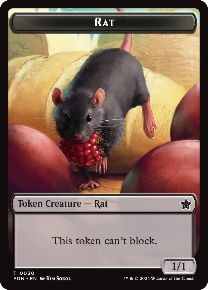 Elf Warrior // Rat (0030) Double-Sided Token (Back)