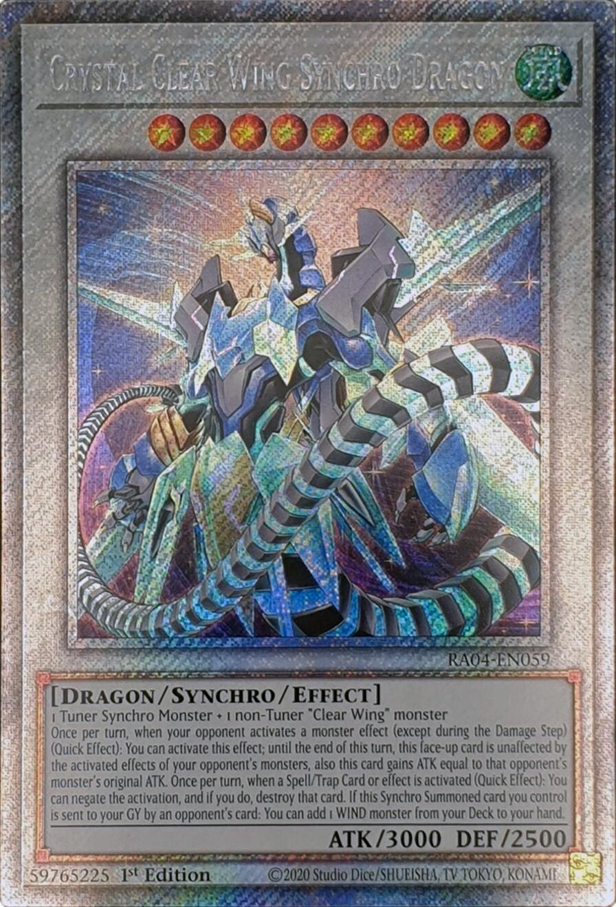 Crystal Clear Wing Synchro Dragon (Platinum Secret Rare)