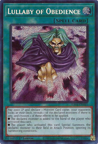 Lullaby of Obedience (Secret Rare) [RA04 - RA04-EN085]