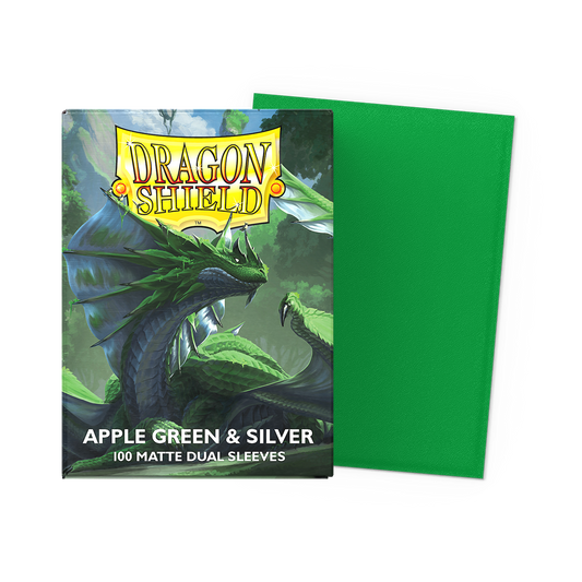 Dragon Shield Standard Matte Dual - Apple Green & Silver